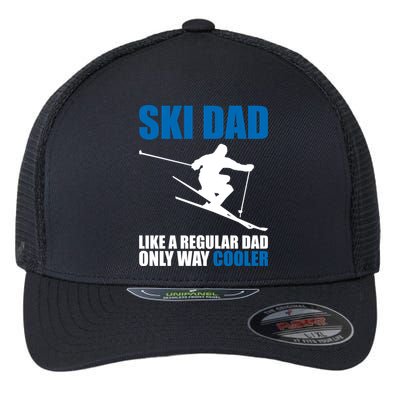 Funny Skiing Ski Dad Funny Gift Flexfit Unipanel Trucker Cap