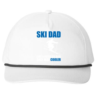 Funny Skiing Ski Dad Funny Gift Snapback Five-Panel Rope Hat