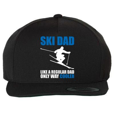 Funny Skiing Ski Dad Funny Gift Wool Snapback Cap