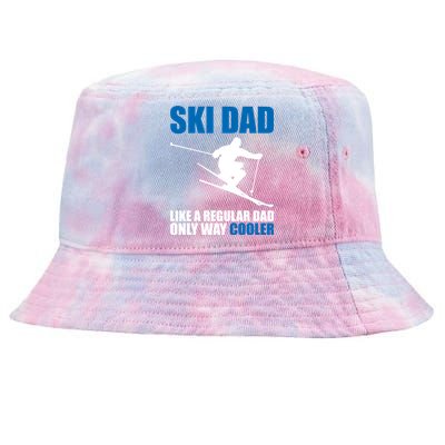 Funny Skiing Ski Dad Funny Gift Tie-Dyed Bucket Hat