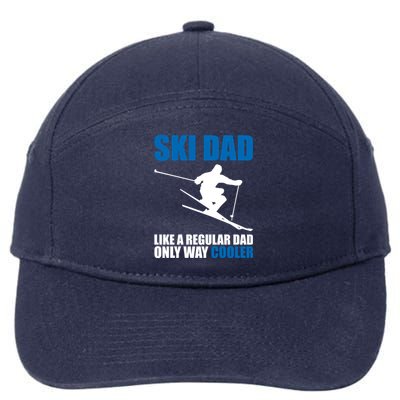 Funny Skiing Ski Dad Funny Gift 7-Panel Snapback Hat