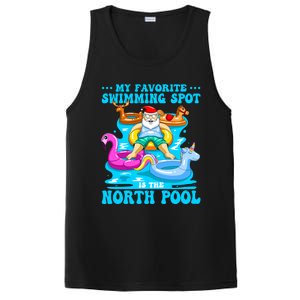 Favorite Swimming Spot Is North Pool Santa Christmas In July Gift PosiCharge Competitor Tank