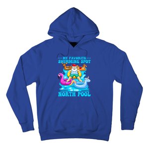 Favorite Swimming Spot Is North Pool Santa Christmas In July Gift Hoodie