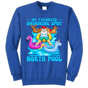 Favorite Swimming Spot Is North Pool Santa Christmas In July Gift Sweatshirt