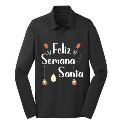 Feliz Sea Santa Easter Holy Week Cascaróns Great Gift Silk Touch Performance Long Sleeve Polo