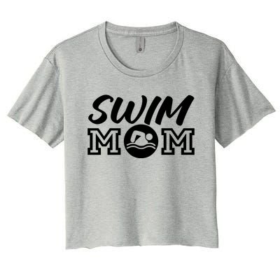 Funny Swimming Swimmer Swim Mom Cute Gift Women's Crop Top Tee