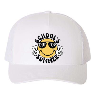 Funny Smiley Schools Out For Summer Yupoong Adult 5-Panel Trucker Hat