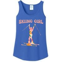 Funny Skiing Ski Mountain Winter Snow Sport Meaningful Gift Skiing Gift Ladies Essential Tank