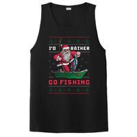 Funny Santa Surf ID Rather Go Fishing Merry Christmas PosiCharge Competitor Tank