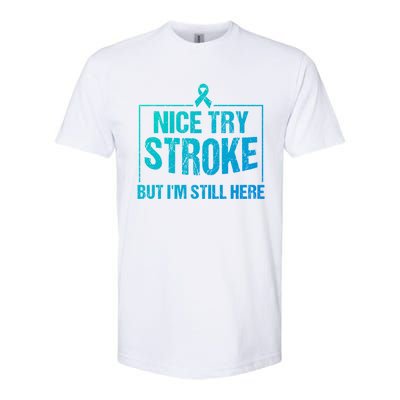 Funny Stroke Survivor Gift Cute Brain Attacks Gift Softstyle CVC T-Shirt