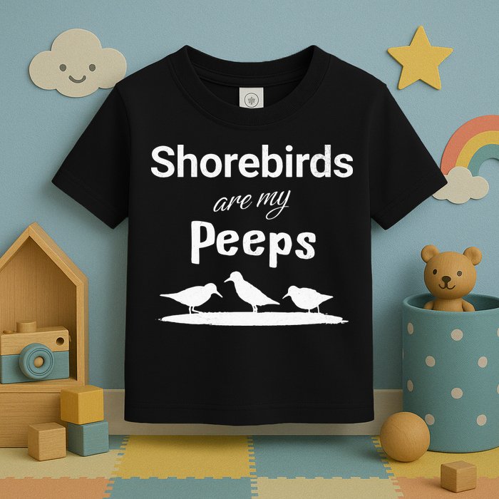 Funny Shorebird Sandpiper Peeps Birdwatching Birder Toddler T-Shirt