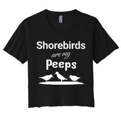 Funny Shorebird Sandpiper Peeps Birdwatching Birder Crop Top