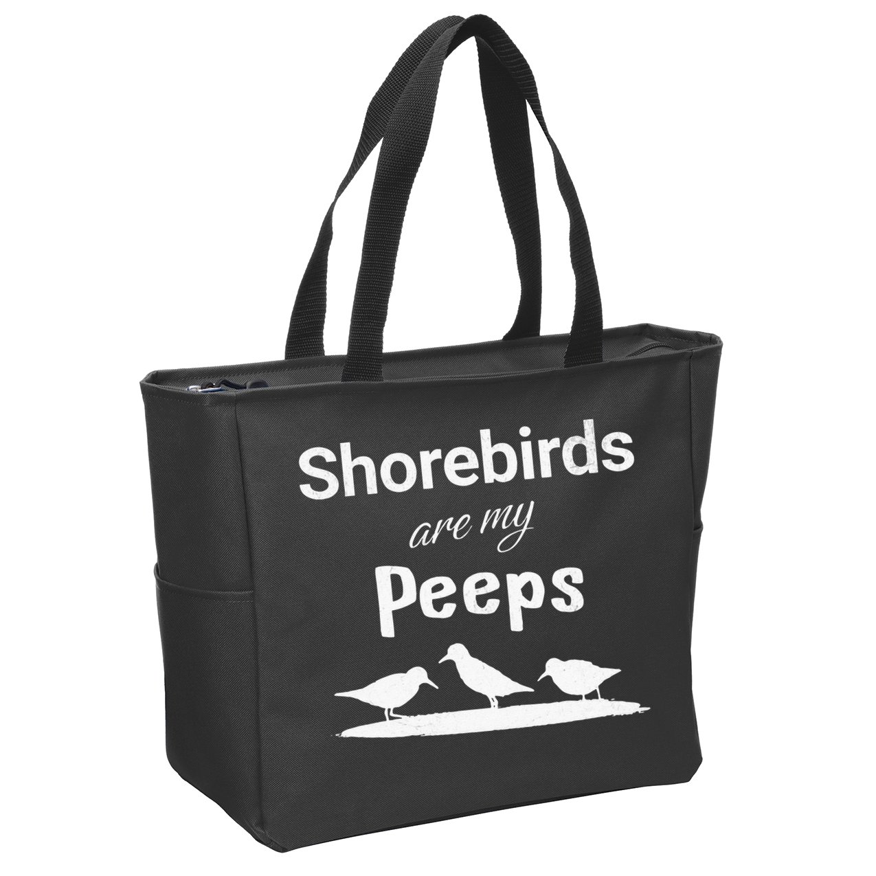 Funny Shorebird Sandpiper Peeps Birdwatching Birder Zip Tote Bag