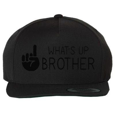 Funny Sketch Streamer Whats Up Brother Wool Snapback Cap