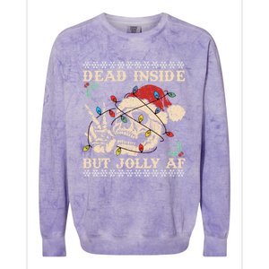 Festive Sarcastic Snarky Skeleton Ugly Christmas Colorblast Crewneck Sweatshirt