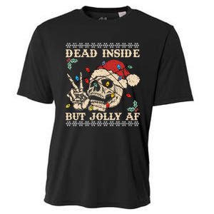 Festive Sarcastic Snarky Skeleton Ugly Christmas Cooling Performance Crew T-Shirt