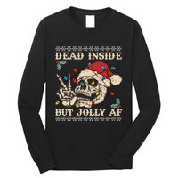 Festive Sarcastic Snarky Skeleton Ugly Christmas Long Sleeve Shirt