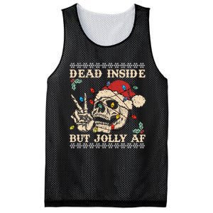 Festive Sarcastic Snarky Skeleton Ugly Christmas Mesh Reversible Basketball Jersey Tank