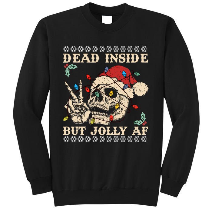 Festive Sarcastic Snarky Skeleton Ugly Christmas Tall Sweatshirt