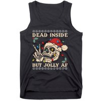 Festive Sarcastic Snarky Skeleton Ugly Christmas Tank Top