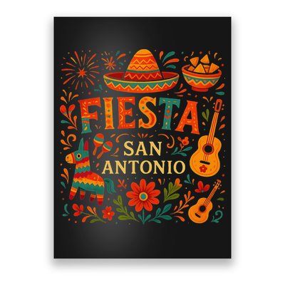 Fiesta Squad San Antonio Texas Cinco De Mayo Lets Fiesta Poster