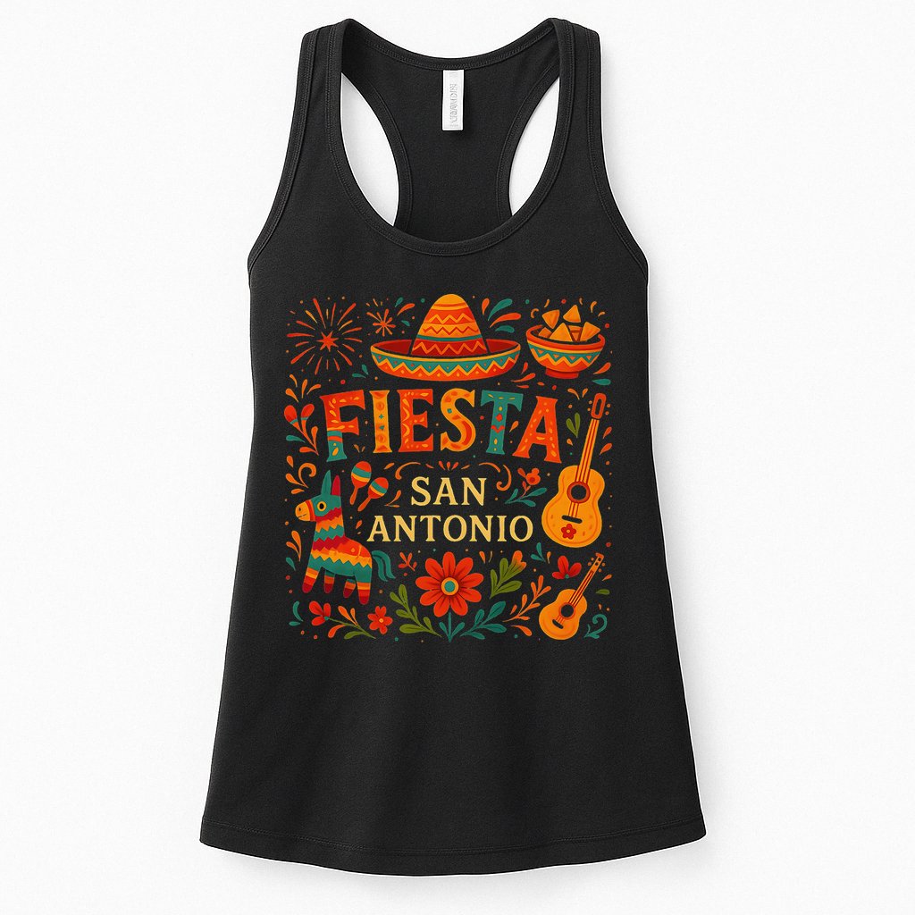 Fiesta Squad San Antonio Texas Cinco De Mayo Lets Fiesta Womens Tank Top