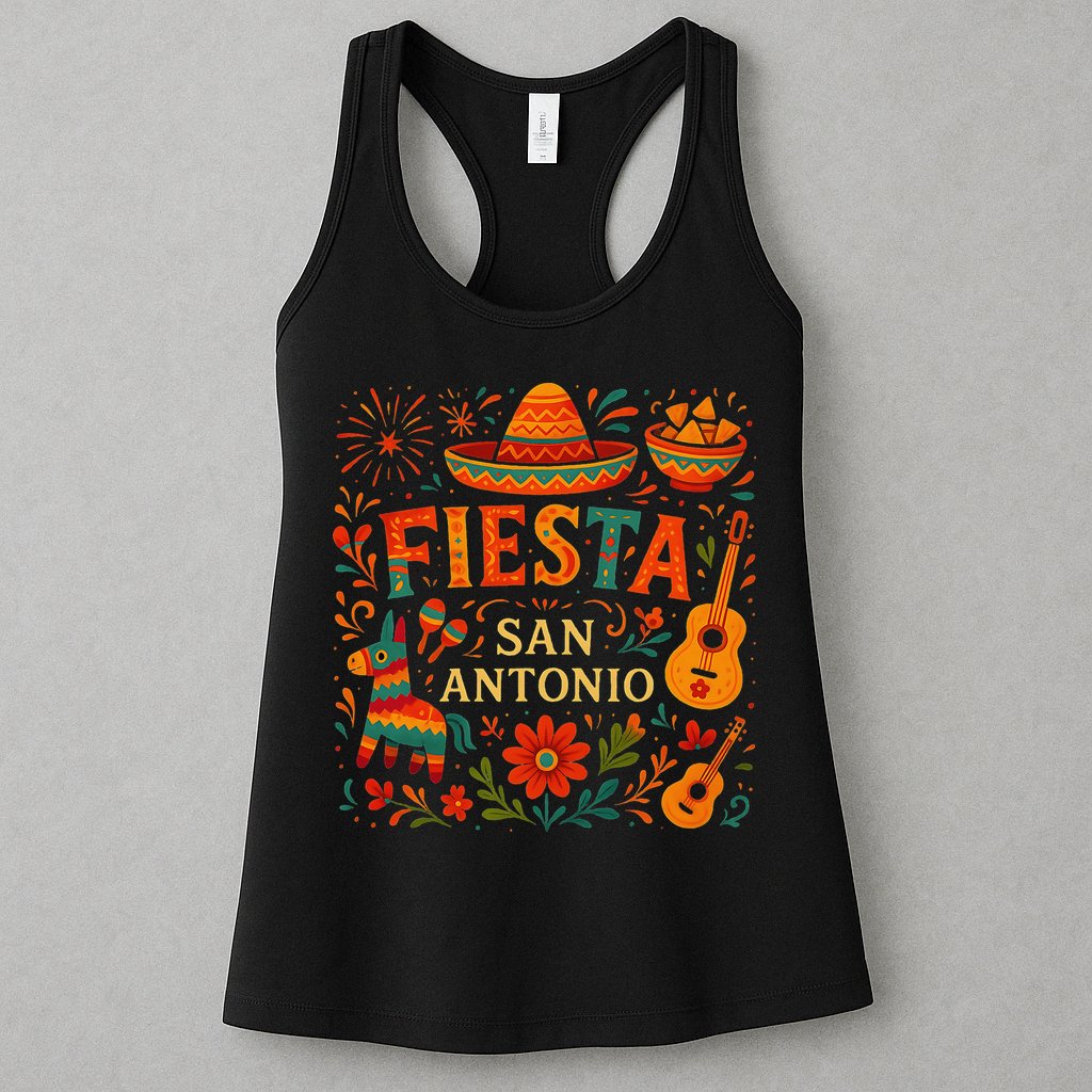 Fiesta Squad San Antonio Texas Cinco De Mayo Lets Fiesta Womens Tank Top