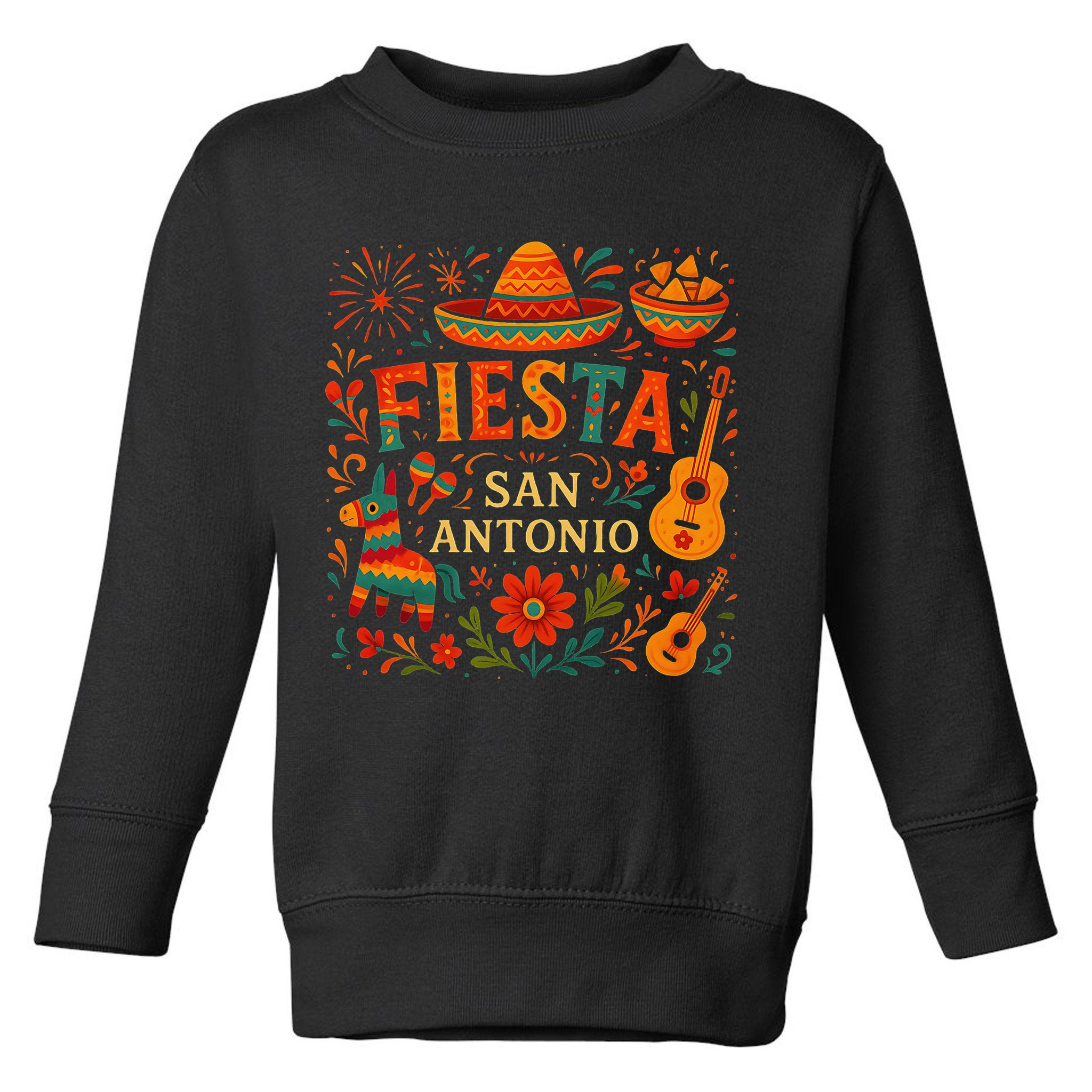 Fiesta Squad San Antonio Texas Cinco De Mayo Lets Fiesta Toddler Sweatshirt