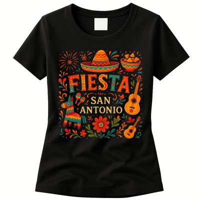 Fiesta Squad San Antonio Texas Cinco De Mayo Lets Fiesta Womens T-Shirt