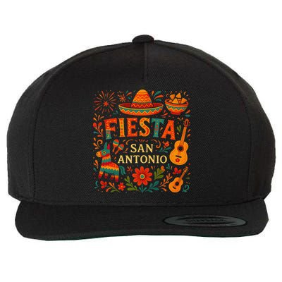 Fiesta Squad San Antonio Texas Cinco De Mayo Lets Fiesta Wool Snapback Cap