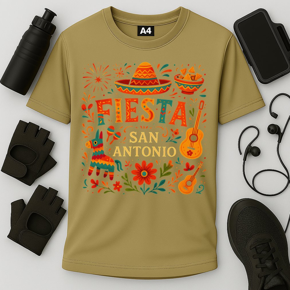 Fiesta Squad San Antonio Texas Cinco De Mayo Lets Fiesta Cooling Performance Crew T-Shirt