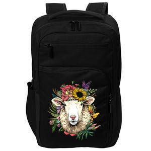 Floral Sheepp Spring Nature Farm Sheepp Lovers Impact Tech Backpack