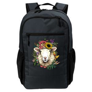 Floral Sheepp Spring Nature Farm Sheepp Lovers Daily Commute Backpack