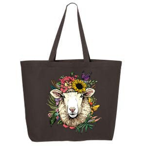 Floral Sheepp Spring Nature Farm Sheepp Lovers 25L Jumbo Tote