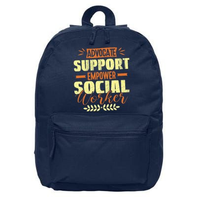 Funny School Social Worker & Mental Health Awareness Month 16 in Basic Backpack