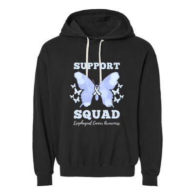 Funny Support Squad Esophageal Cancer Awareness Garment-Dyed Fleece Hoodie