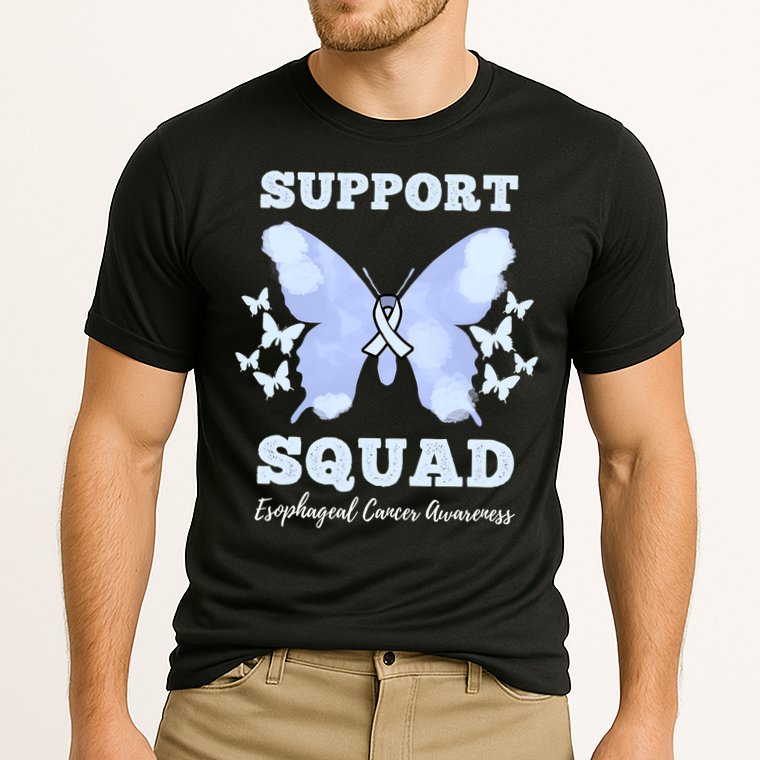 Funny Support Squad Esophageal Cancer Awareness Cooling Performance Crew T-Shirt