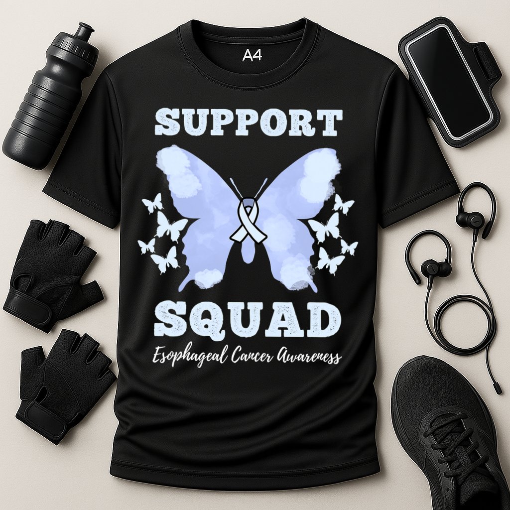 Funny Support Squad Esophageal Cancer Awareness Cooling Performance Crew T-Shirt