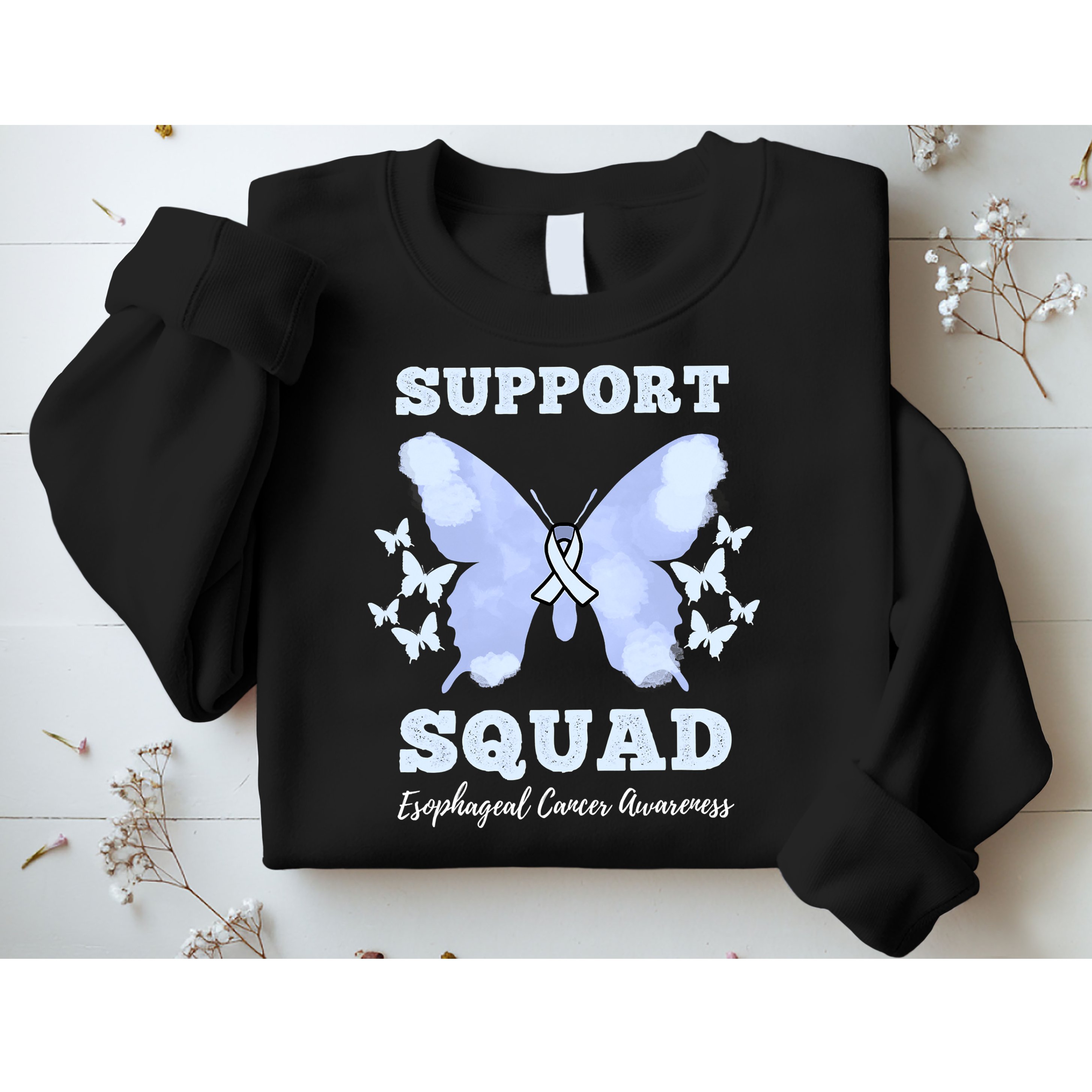 Funny Support Squad Esophageal Cancer Awareness Sweatshirt