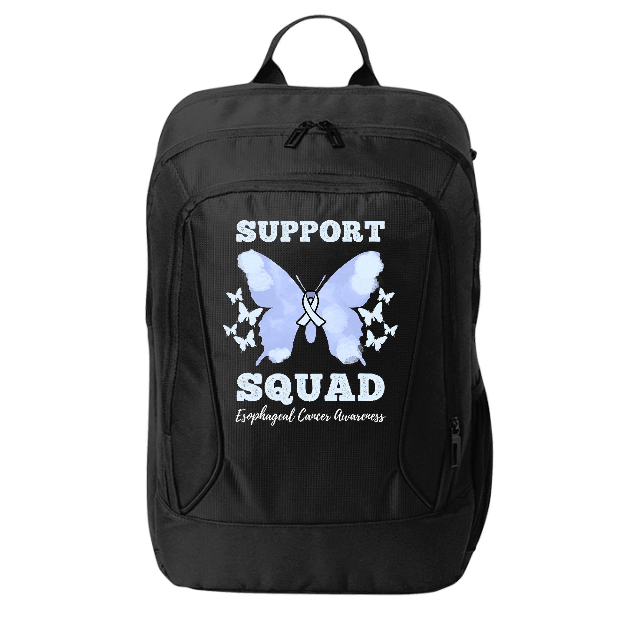 Funny Support Squad Esophageal Cancer Awareness City Backpack