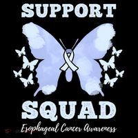 Funny Support Squad Esophageal Cancer Awareness Flatbill Hat