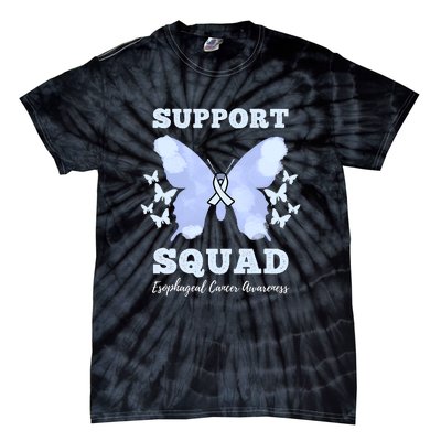 Funny Support Squad Esophageal Cancer Awareness Tie-Dye T-Shirt