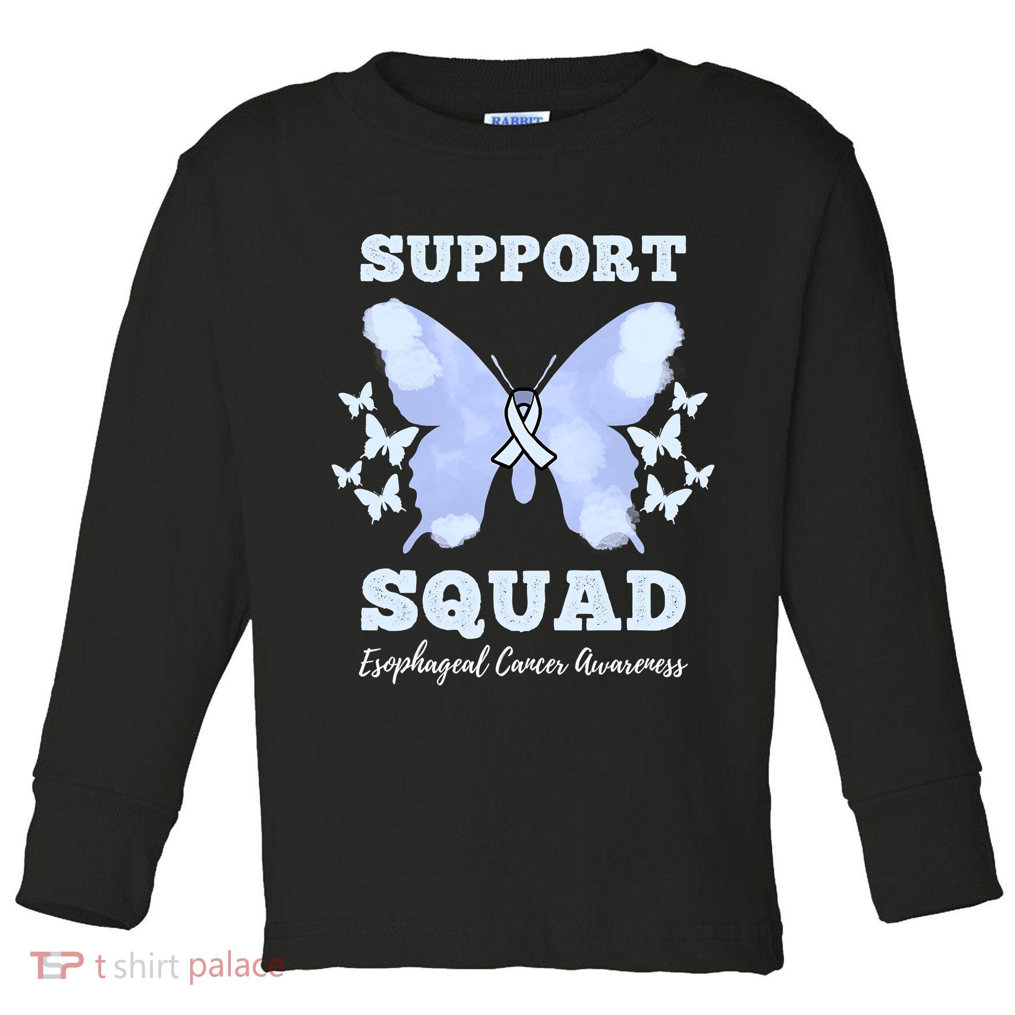 Funny Support Squad Esophageal Cancer Awareness Toddler Long Sleeve Shirt