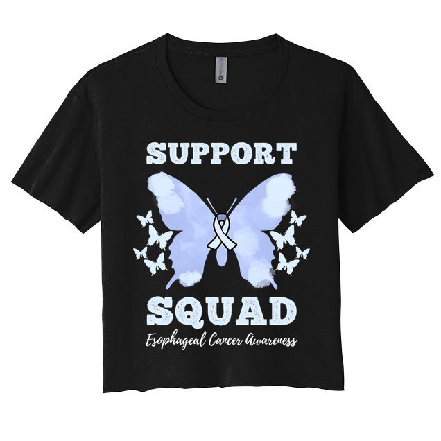Funny Support Squad Esophageal Cancer Awareness Crop Top