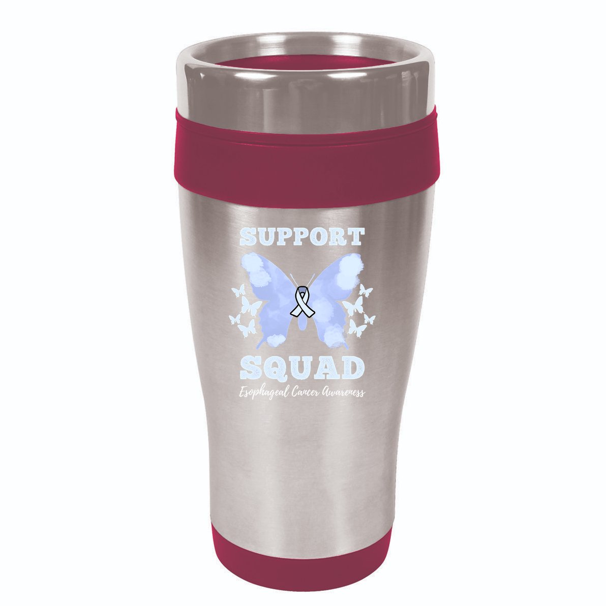 Funny Support Squad Esophageal Cancer Awareness 16oz Travel Tumbler