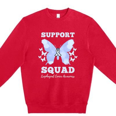 Funny Support Squad Esophageal Cancer Awareness Premium Crewneck Sweatshirt