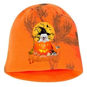 Funny Samoyed Spooky Halloween Kati - Camo Knit Beanie