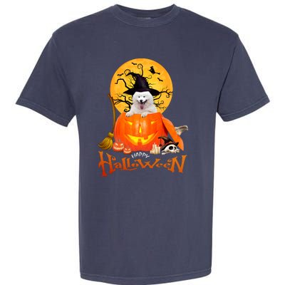 Funny Samoyed Spooky Halloween Garment-Dyed Heavyweight T-Shirt