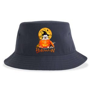 Funny Samoyed Spooky Halloween Sustainable Bucket Hat