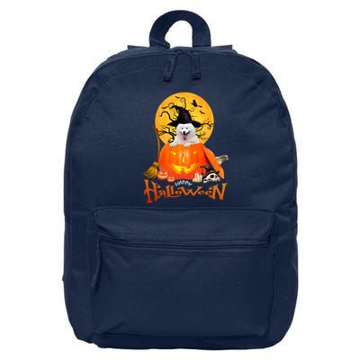 Funny Samoyed Spooky Halloween 16 in Basic Backpack